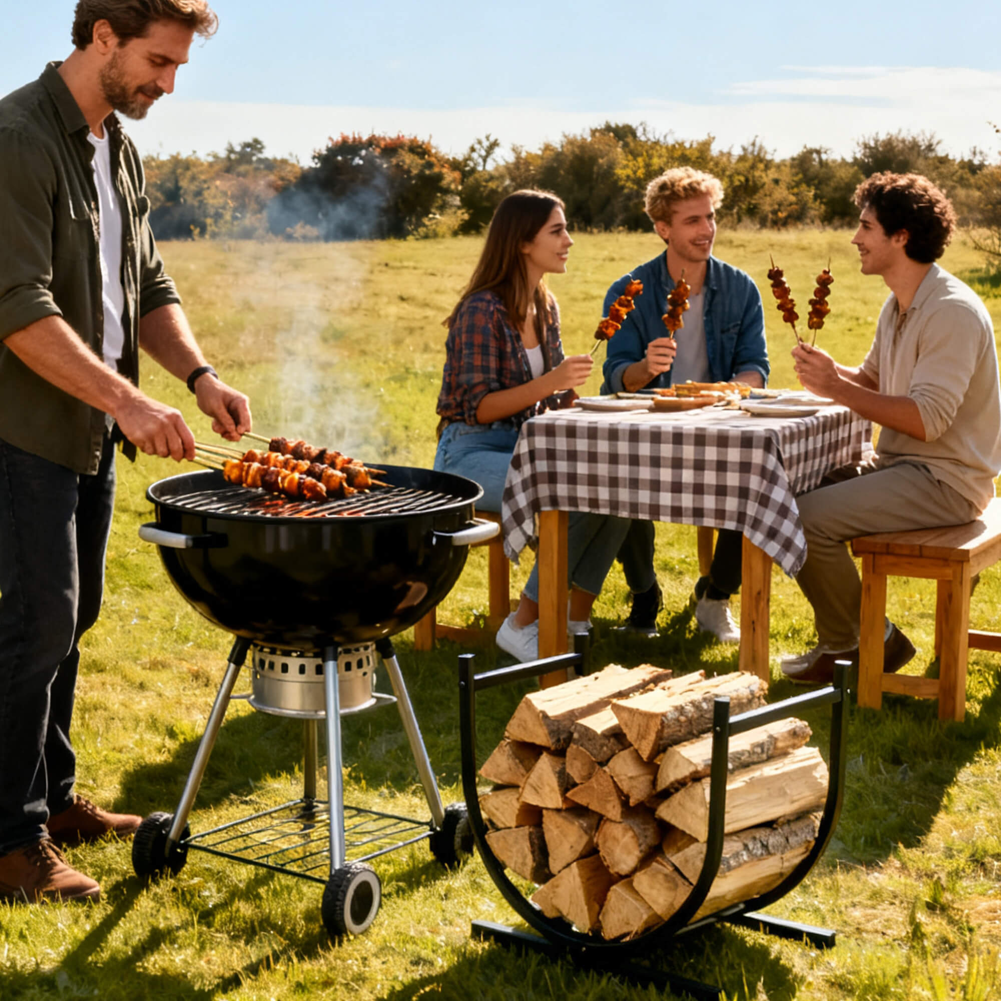 SteadyHearth Heavy Duty U-Shaped Firewood Rack
