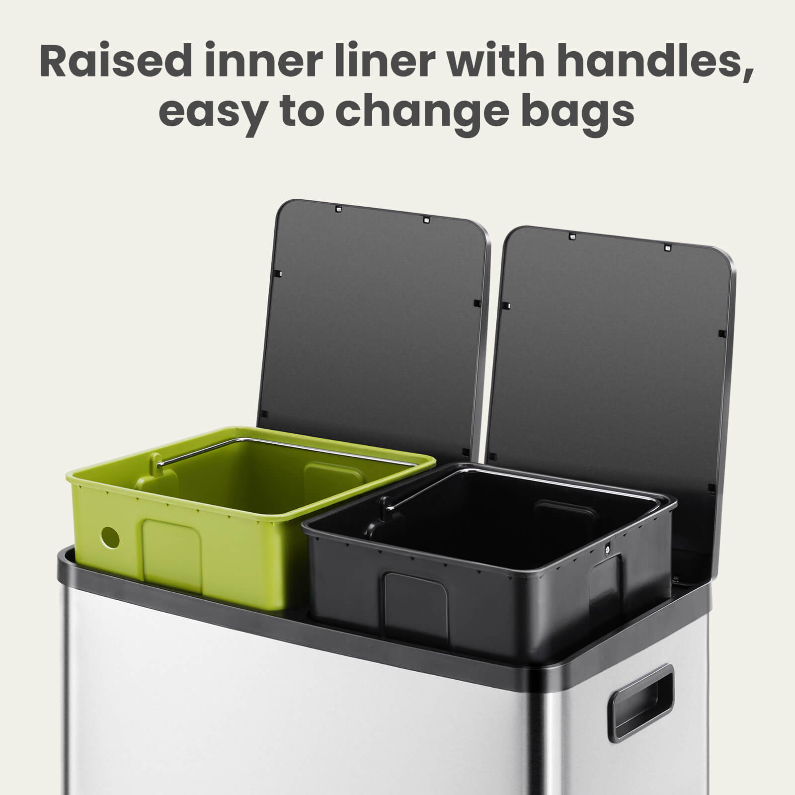 Stainless Steel 16-Gallon Pedal Trash Can