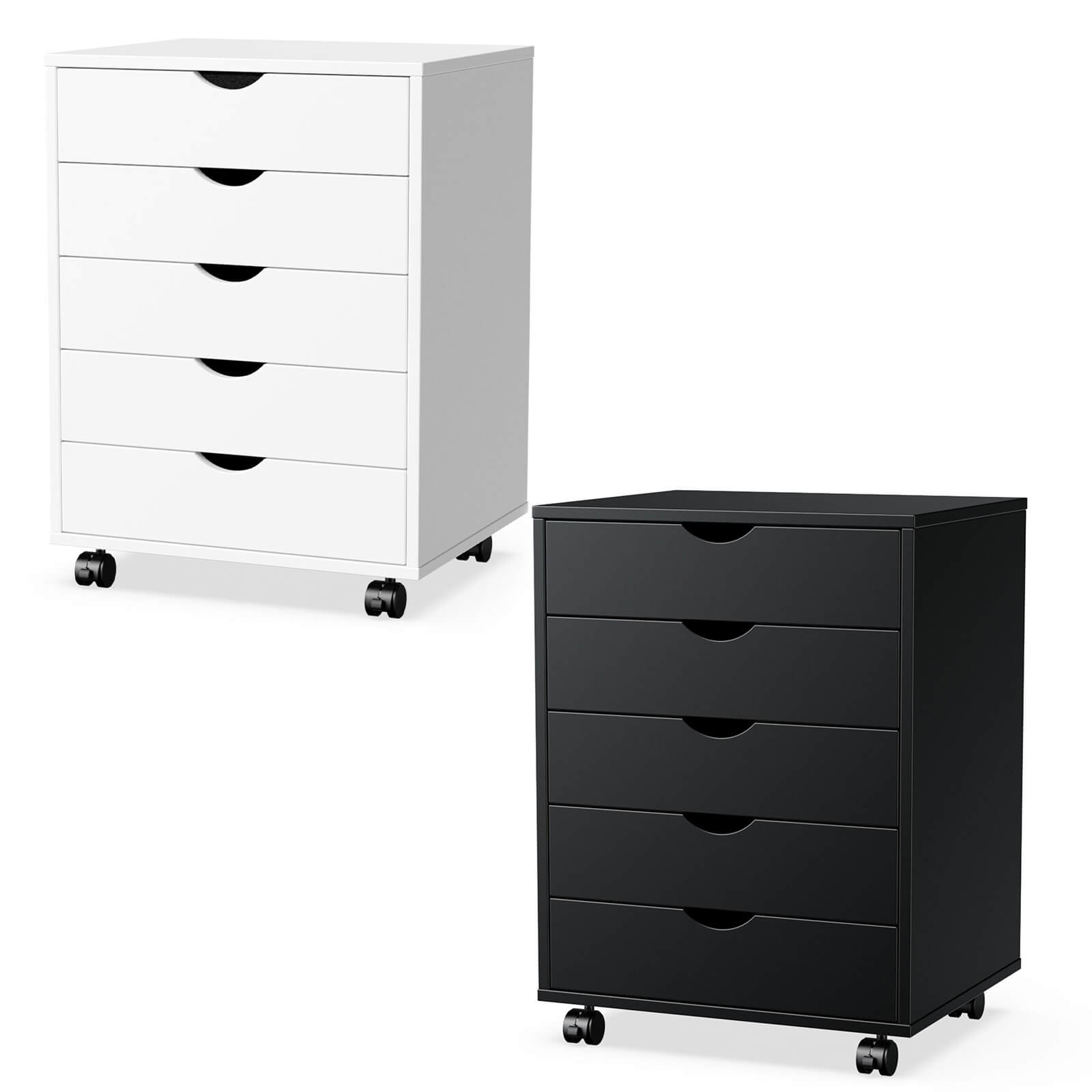 5 Drawer Mobile Chest of Drawers