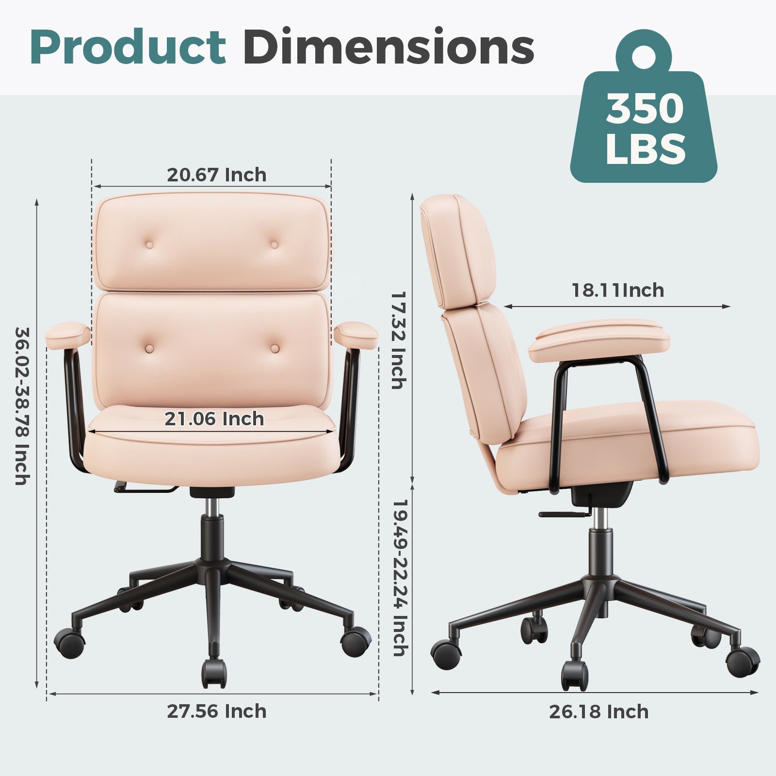 Ergonomic PU Upholstered Office Chair