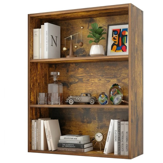 Industrial 5 & 6-Tier Bookcase | 53"/63" Tall Open Bookshelf for Home Office, Living Room & Bedroom