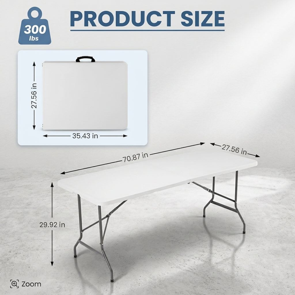 Portable Folding Table with Carrying Handle