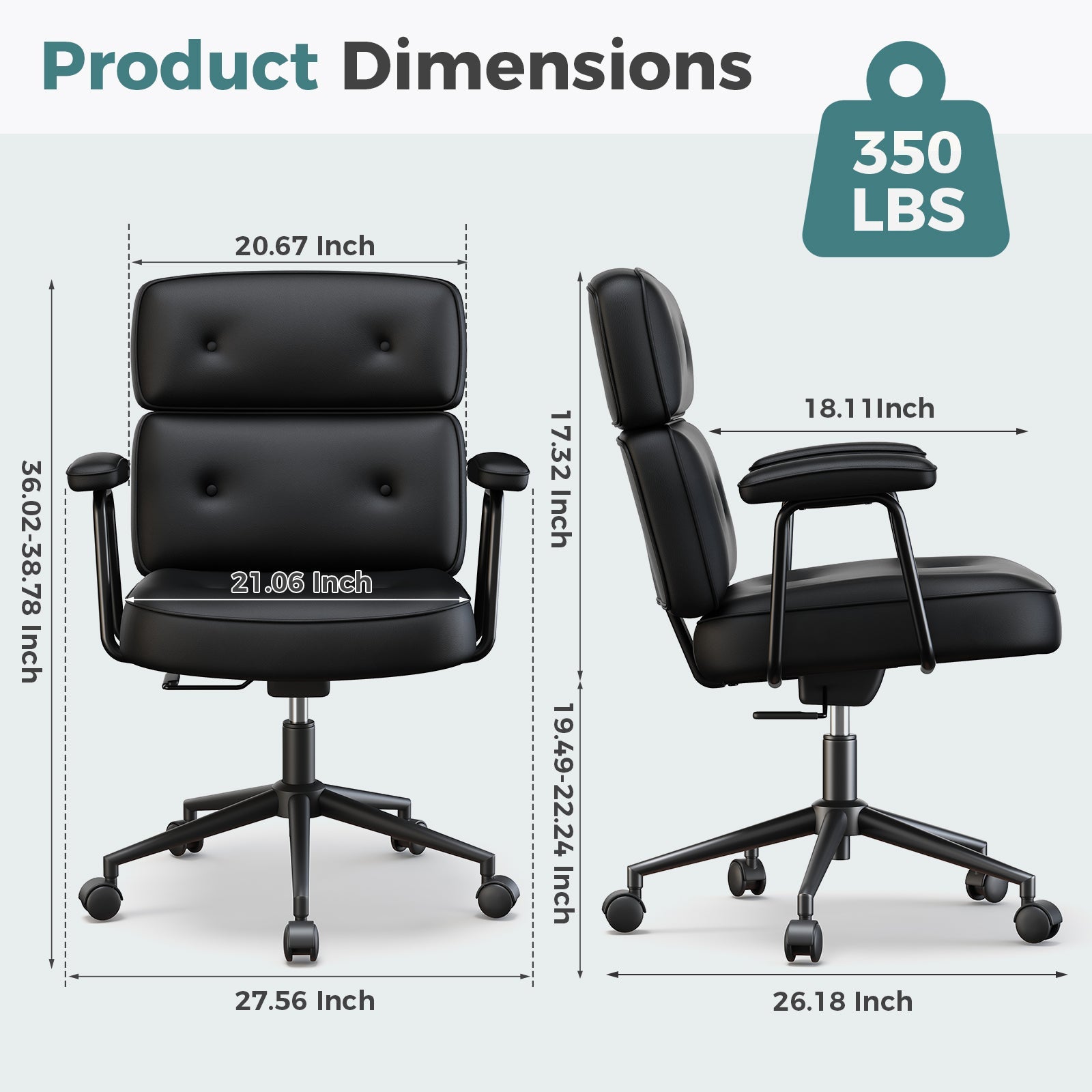 Ergonomic PU Upholstered Office Chair