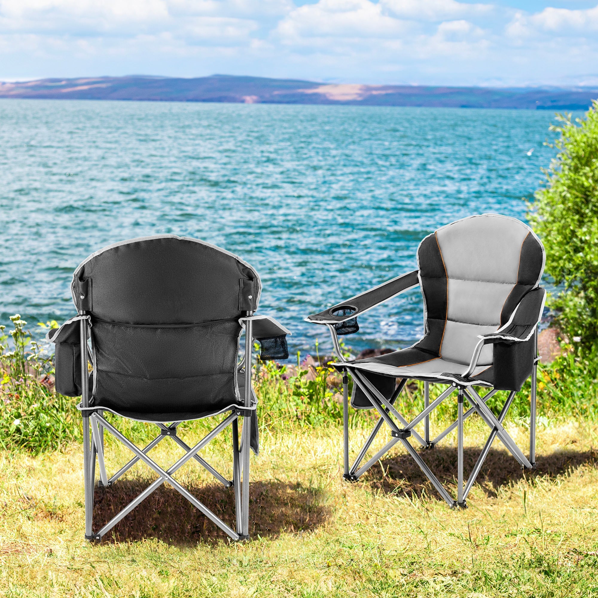 Portable Folding Camping Chair with Side Pocket