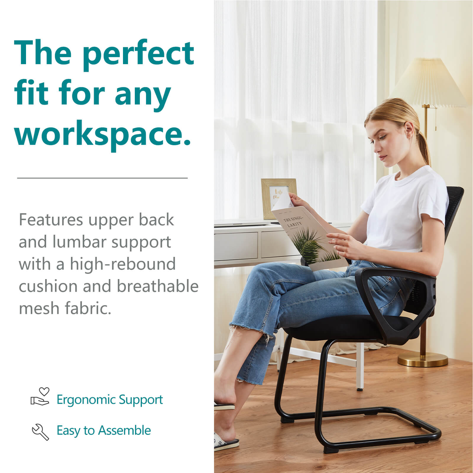 Ergonomic Mesh Office Chair with Armrests