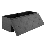 Foldable Linen Storage Ottoman Bench