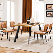 Modern Faux Leather Dining Chairs Set of 2 
