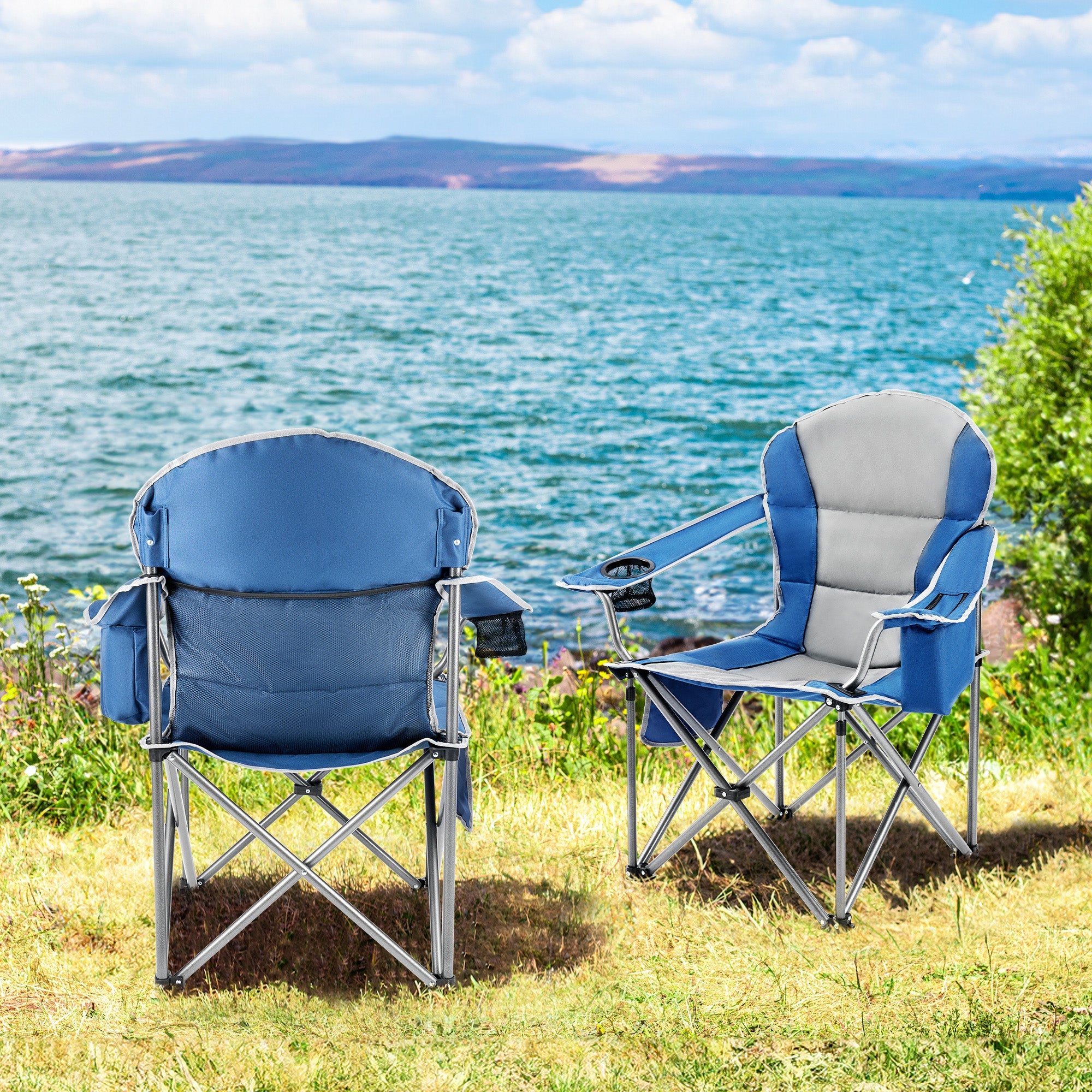 Portable Folding Camping Chair with Side Pocket