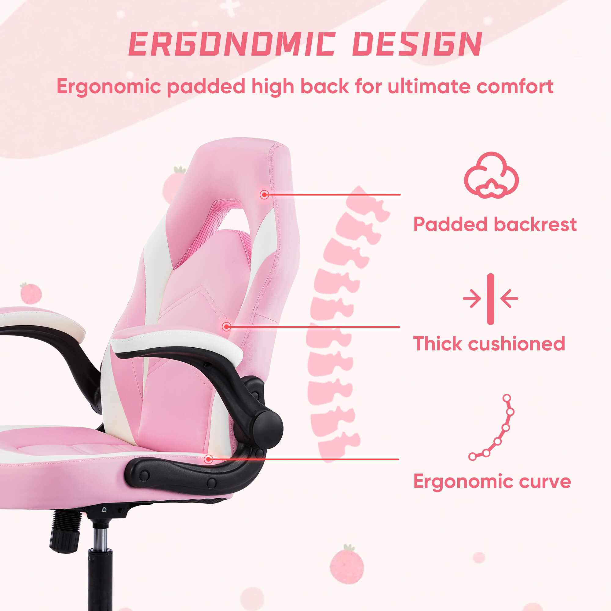 Leather Gaming Chair Height Adjustable