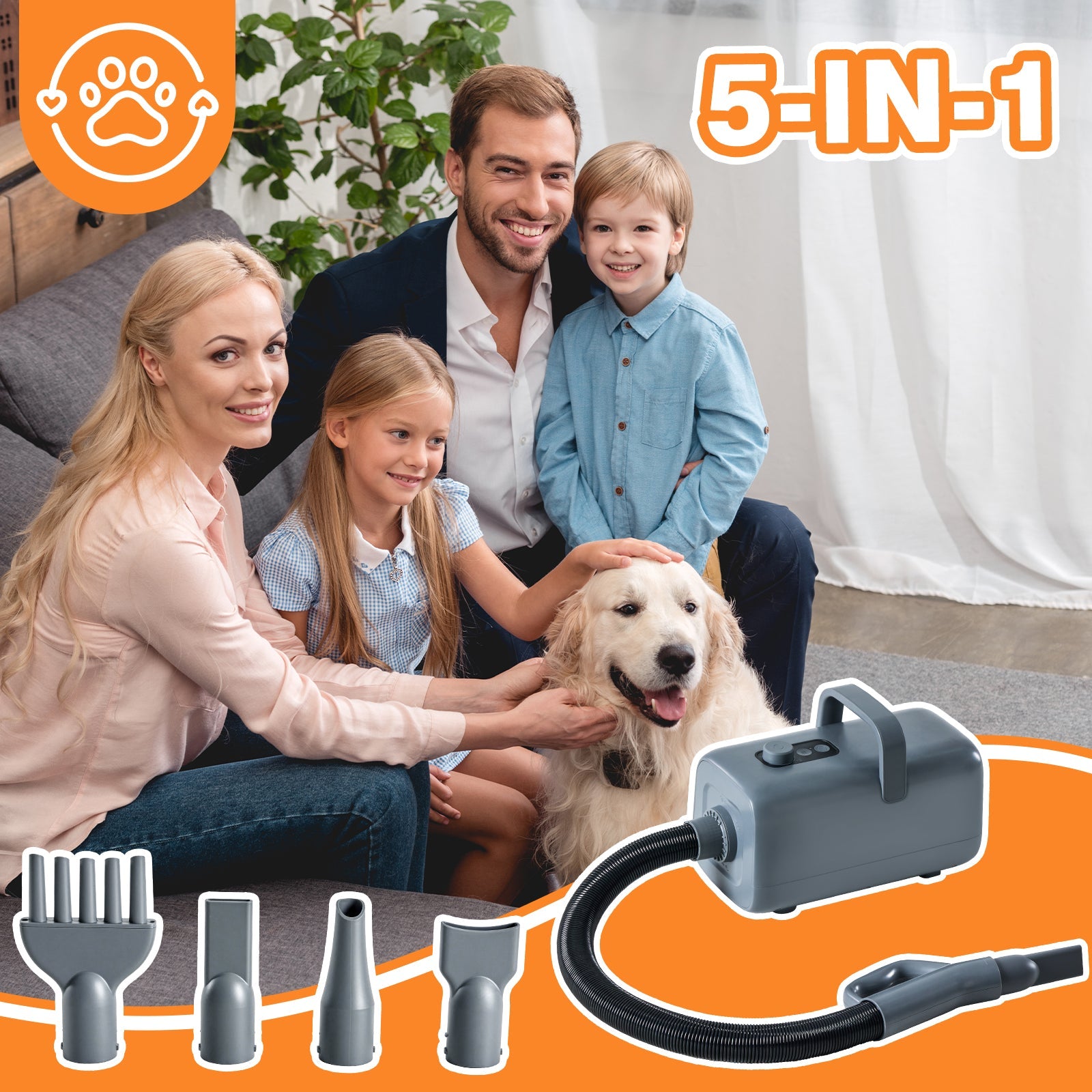 Adjustable Speed Pet Hair Dryer