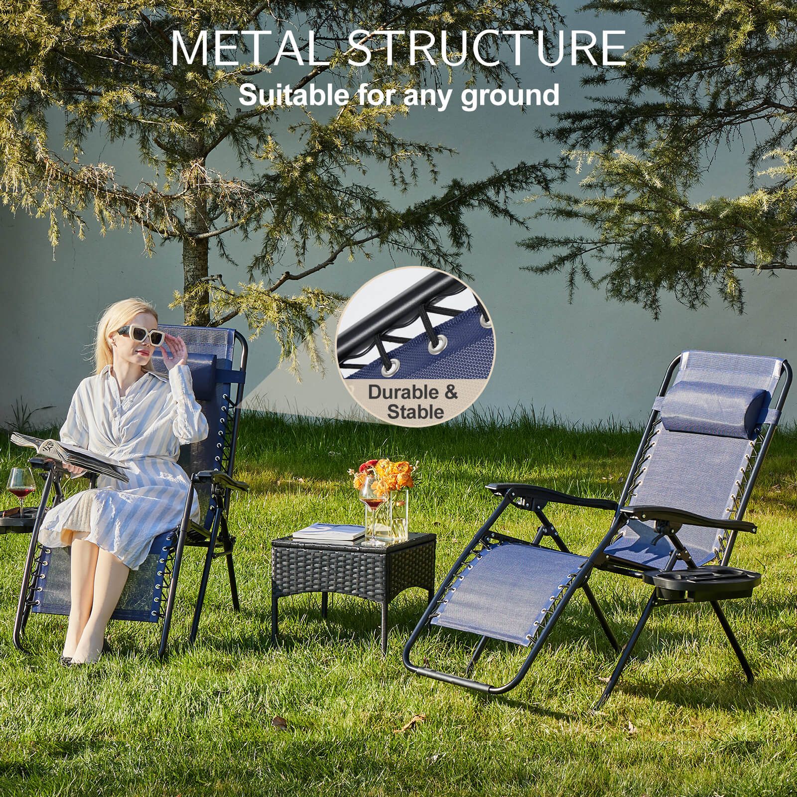 folding lawn chairs with cup holders