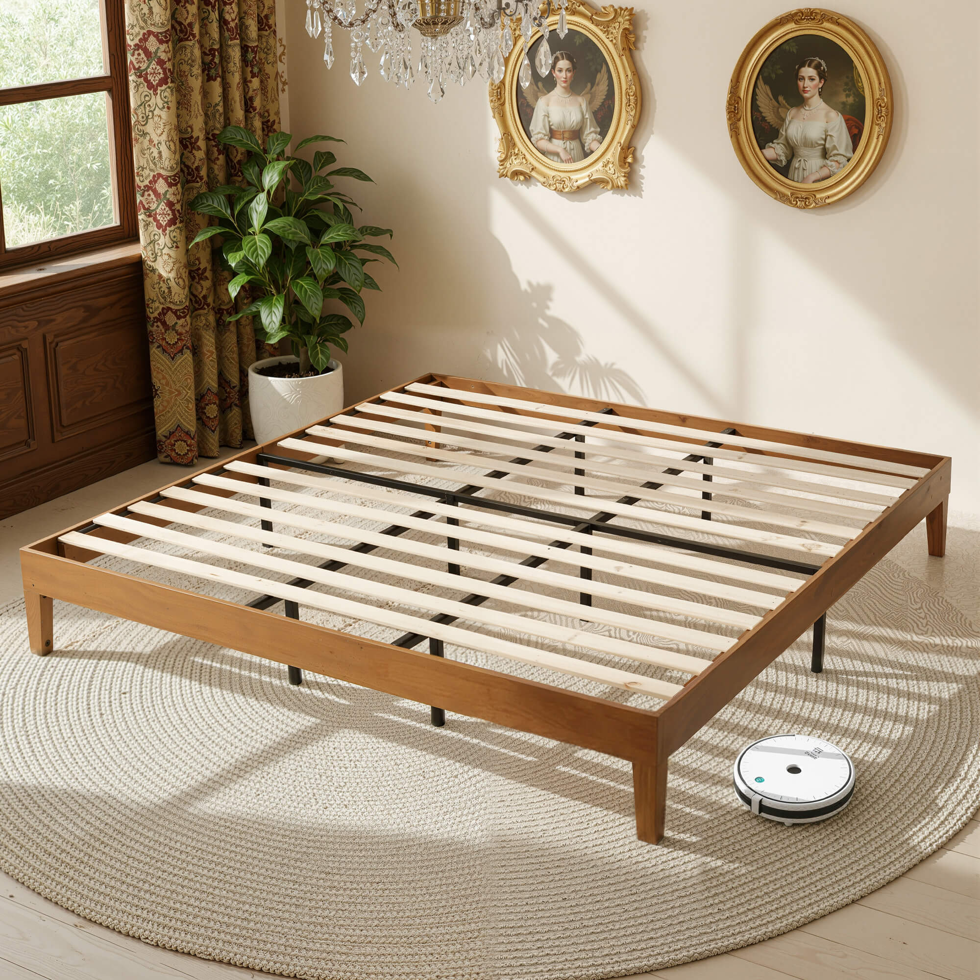 Solid Wood Platform Bed Frame