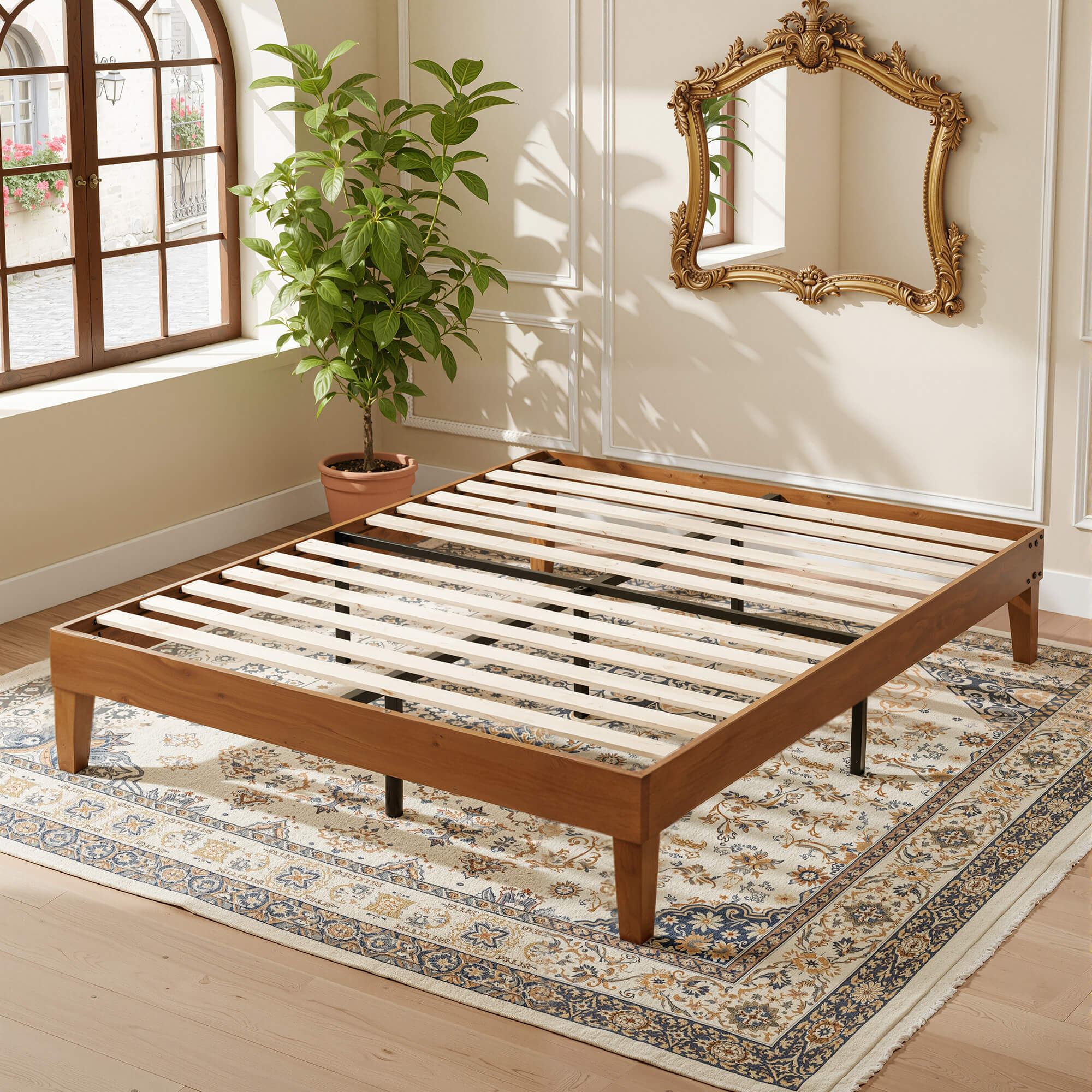 Solid Wood Platform Bed Frame