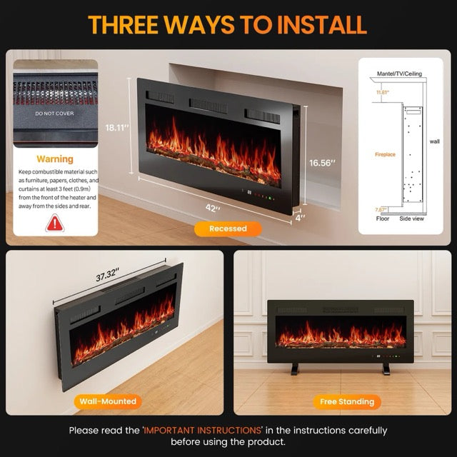 FlexHearth Smart Electric Fireplace