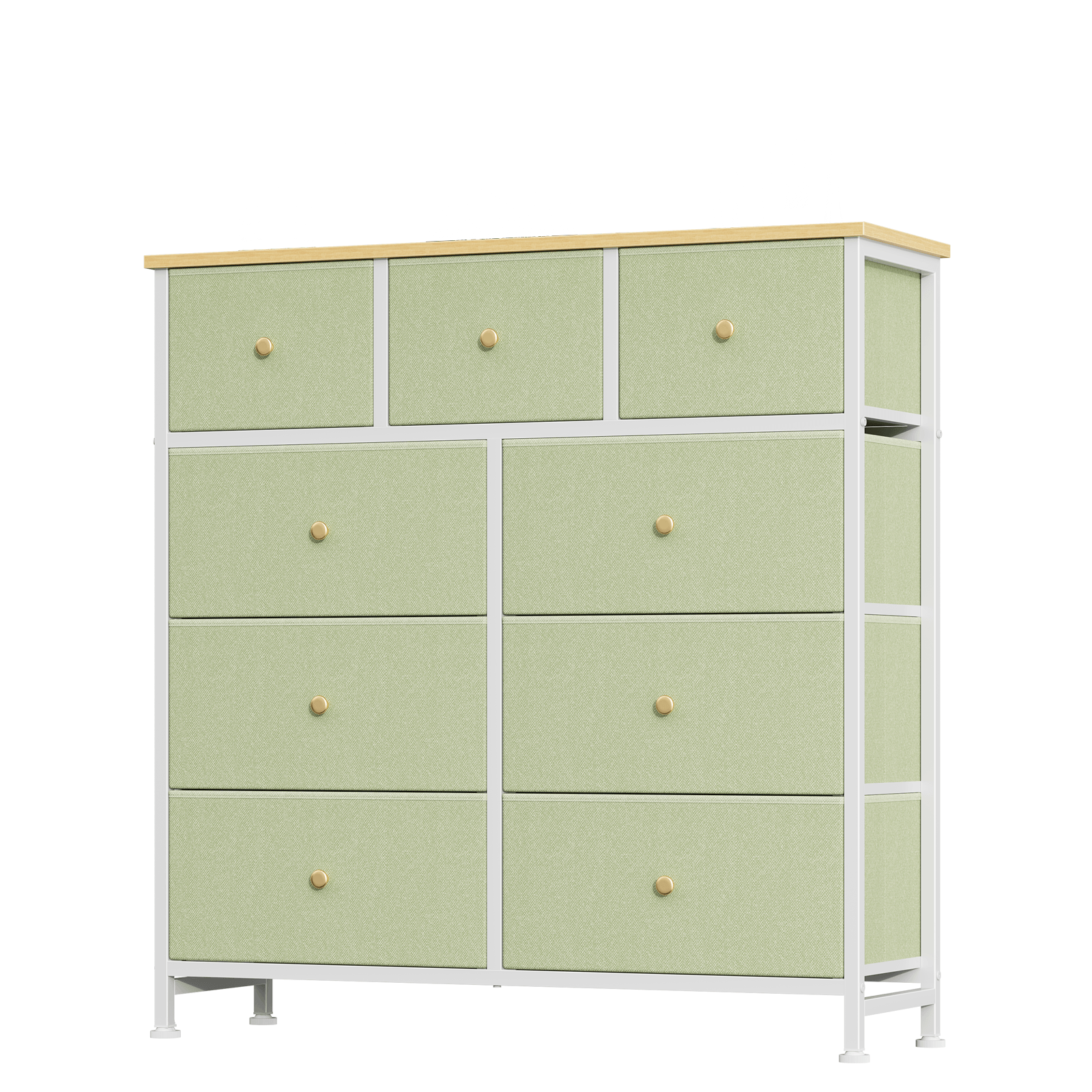 Warebay Fabric Storage Dresser with 9 Drawers, Space-Saving Organizer for Bedroom & Home
