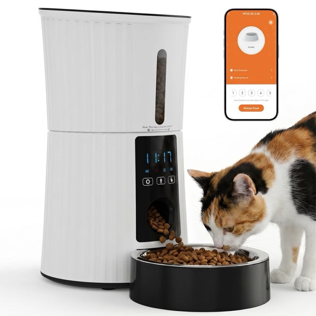 WiFi Smart Pet Feeder – Auto Cat & Dog Food Dispenser with App Control | 4L & 6L