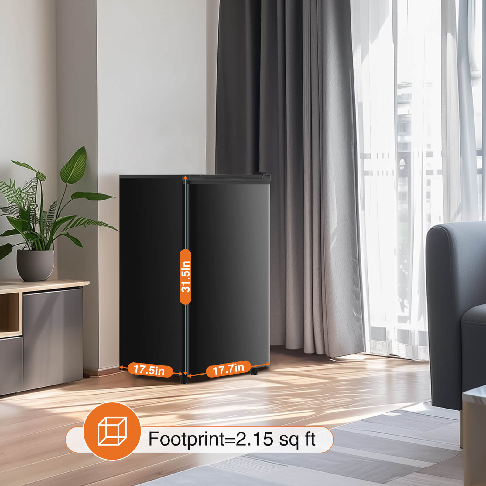 3.2 Cu Ft Mini Fridge with Freezer