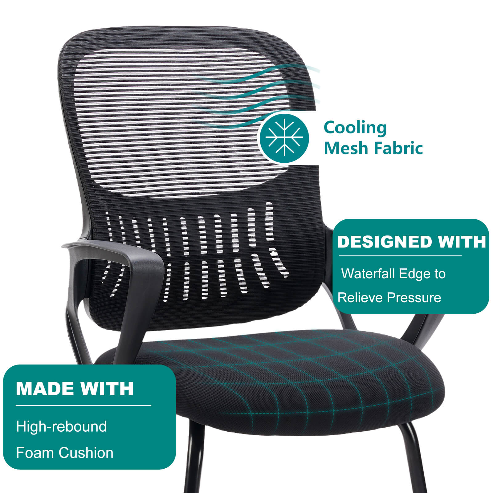 Ergonomic Mesh Office Chair with Armrests