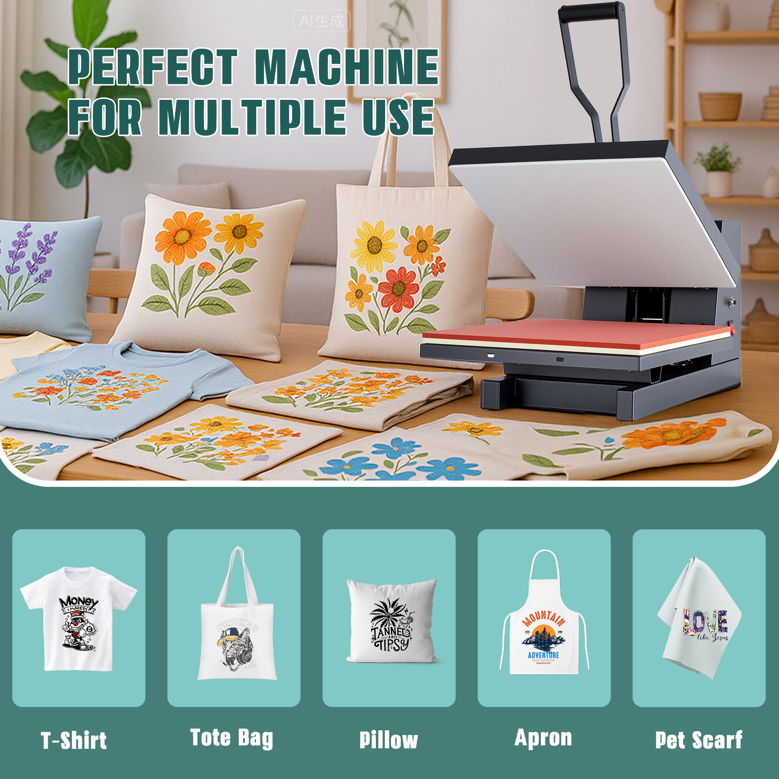 15x15 inch 1200W Heat Press Machine