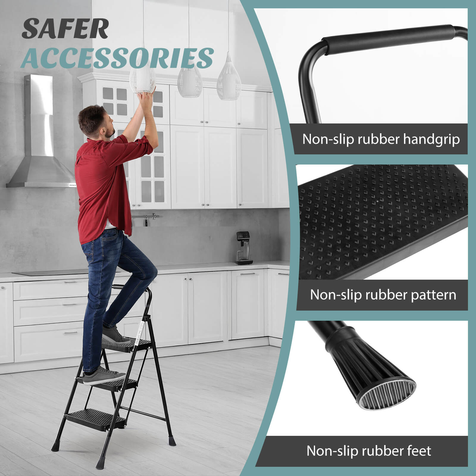 Heavy-Duty Anti-Slip Folding Step Ladder