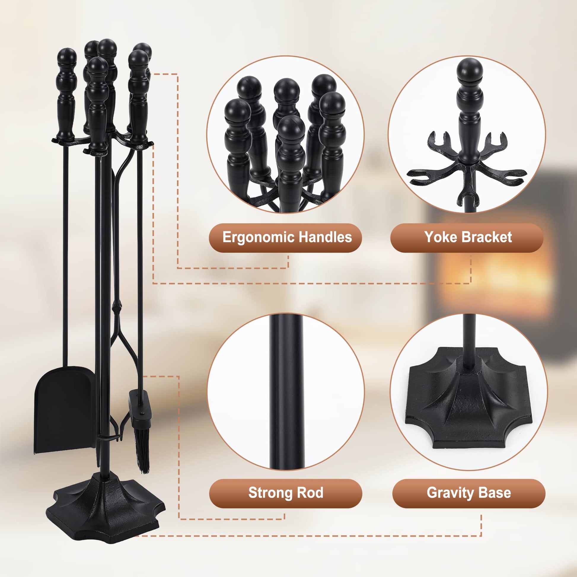 fireplace tools set