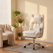 Leather Executive Chair with Footrest 