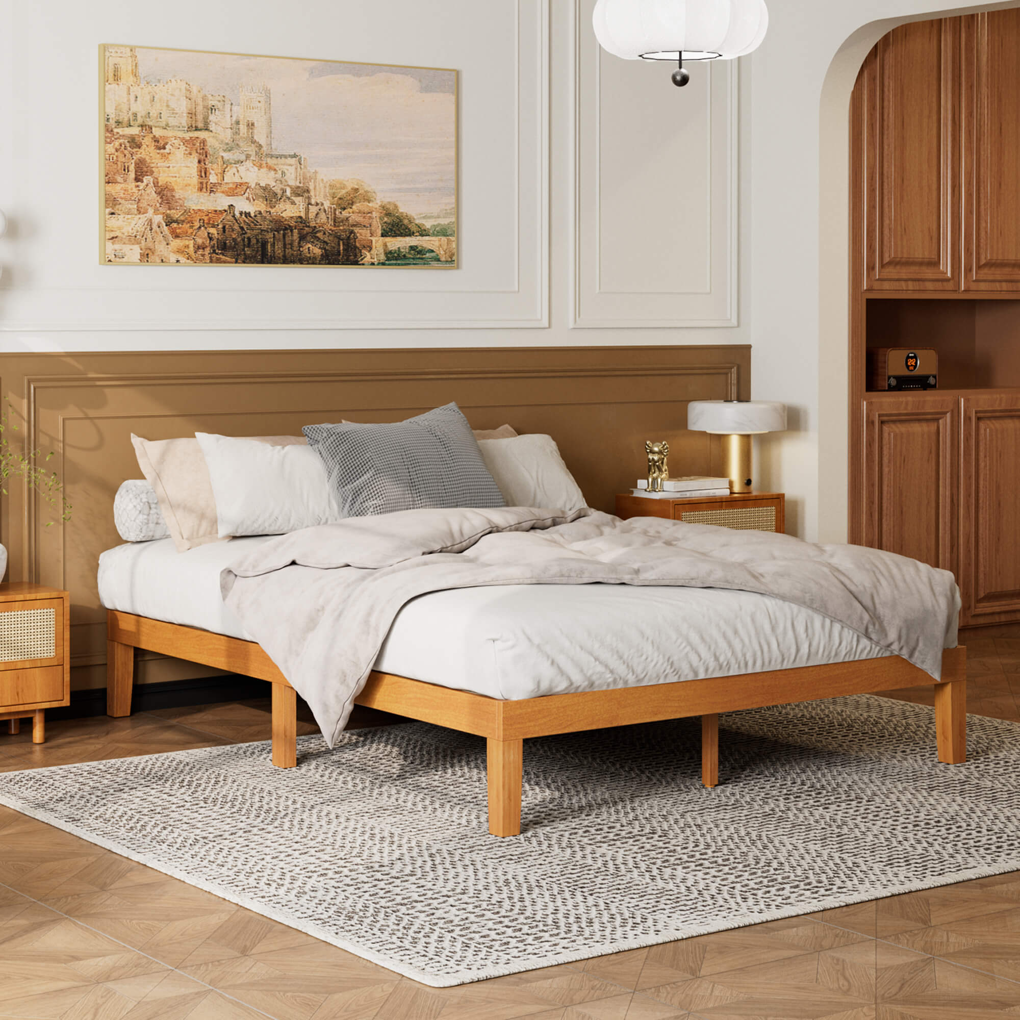 Minimalist Solid Wood Bed Frame