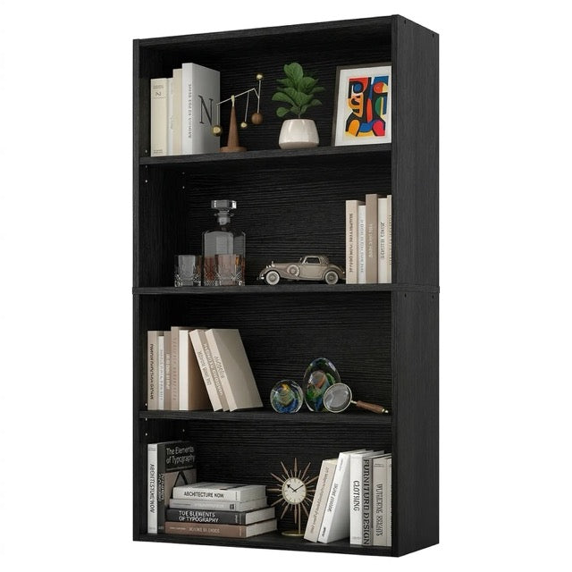 Industrial 5 & 6-Tier Bookcase | 53"/63" Tall Open Bookshelf for Home Office, Living Room & Bedroom