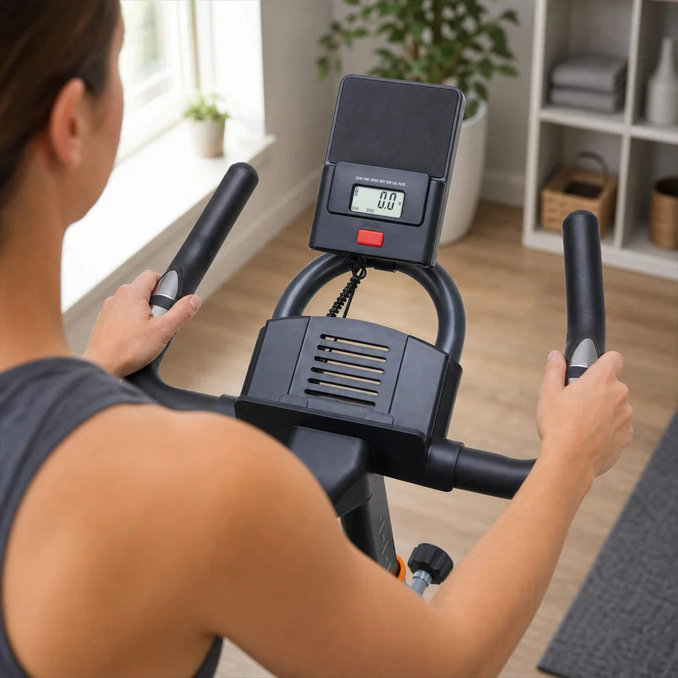 Indoor Cycling Bike – LCD Display, Infinite Resistance, Adjustable Seat & Handlebars