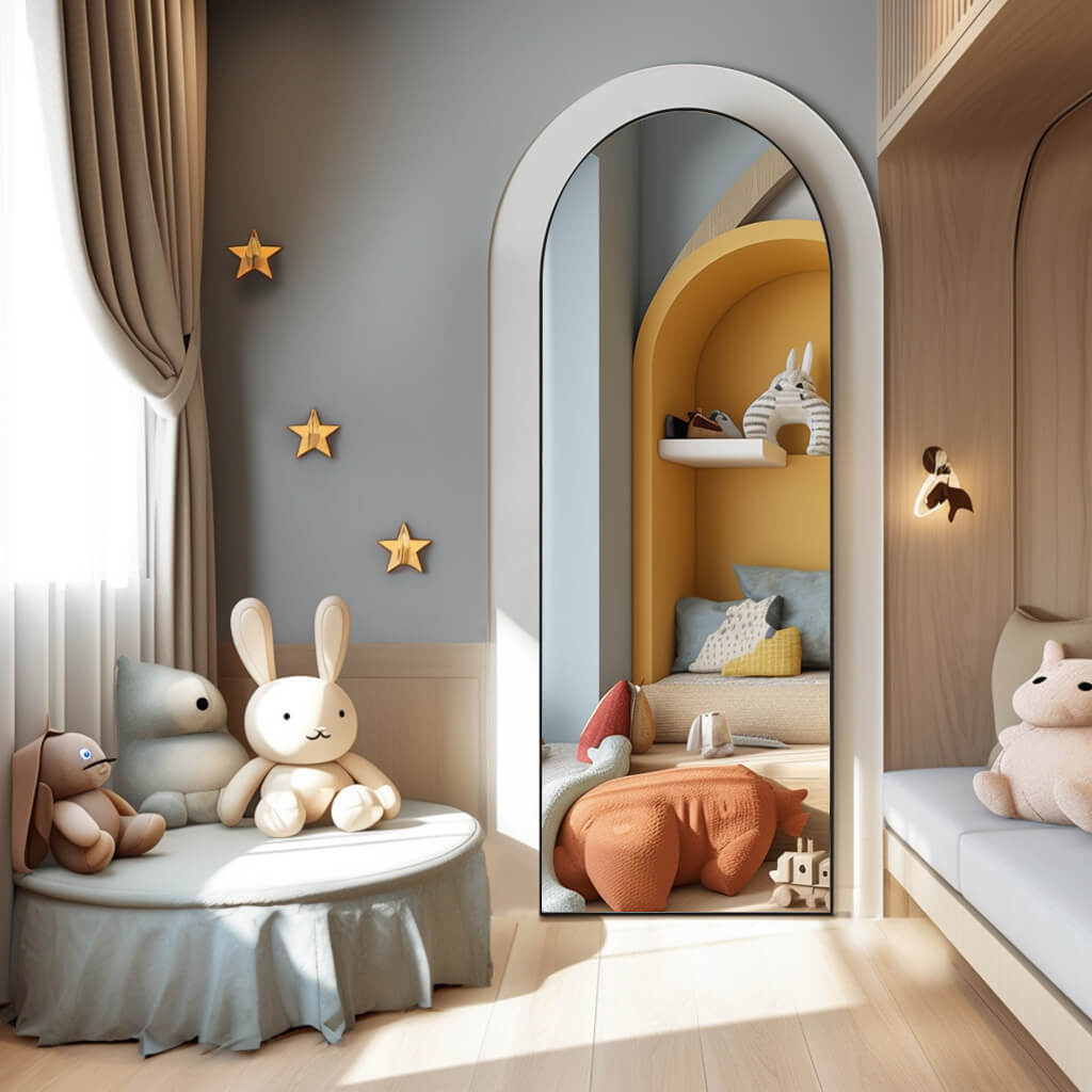 Slim Metal Frame Full Length Floor Mirror