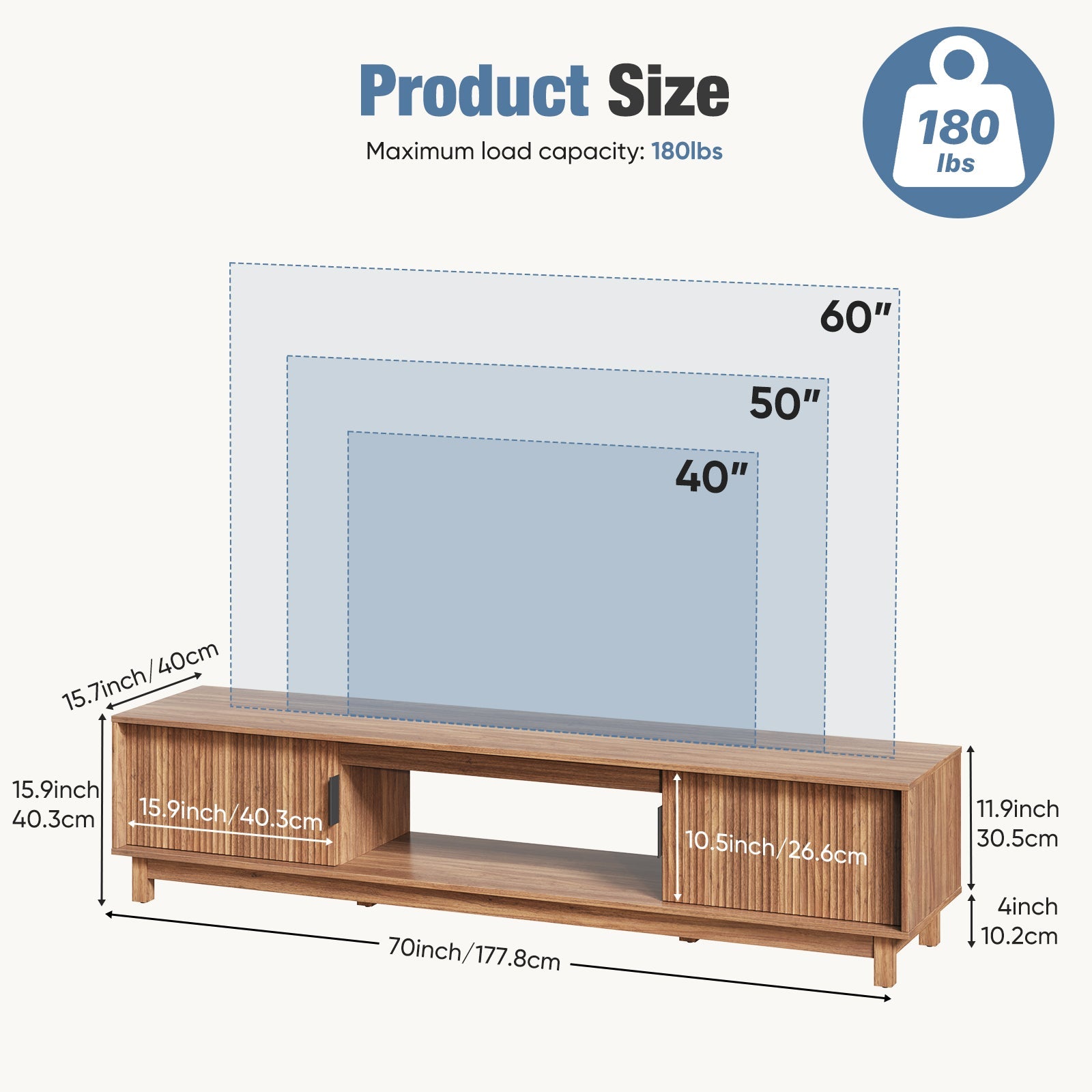 Boho Rattan TV Stand 65 Inch