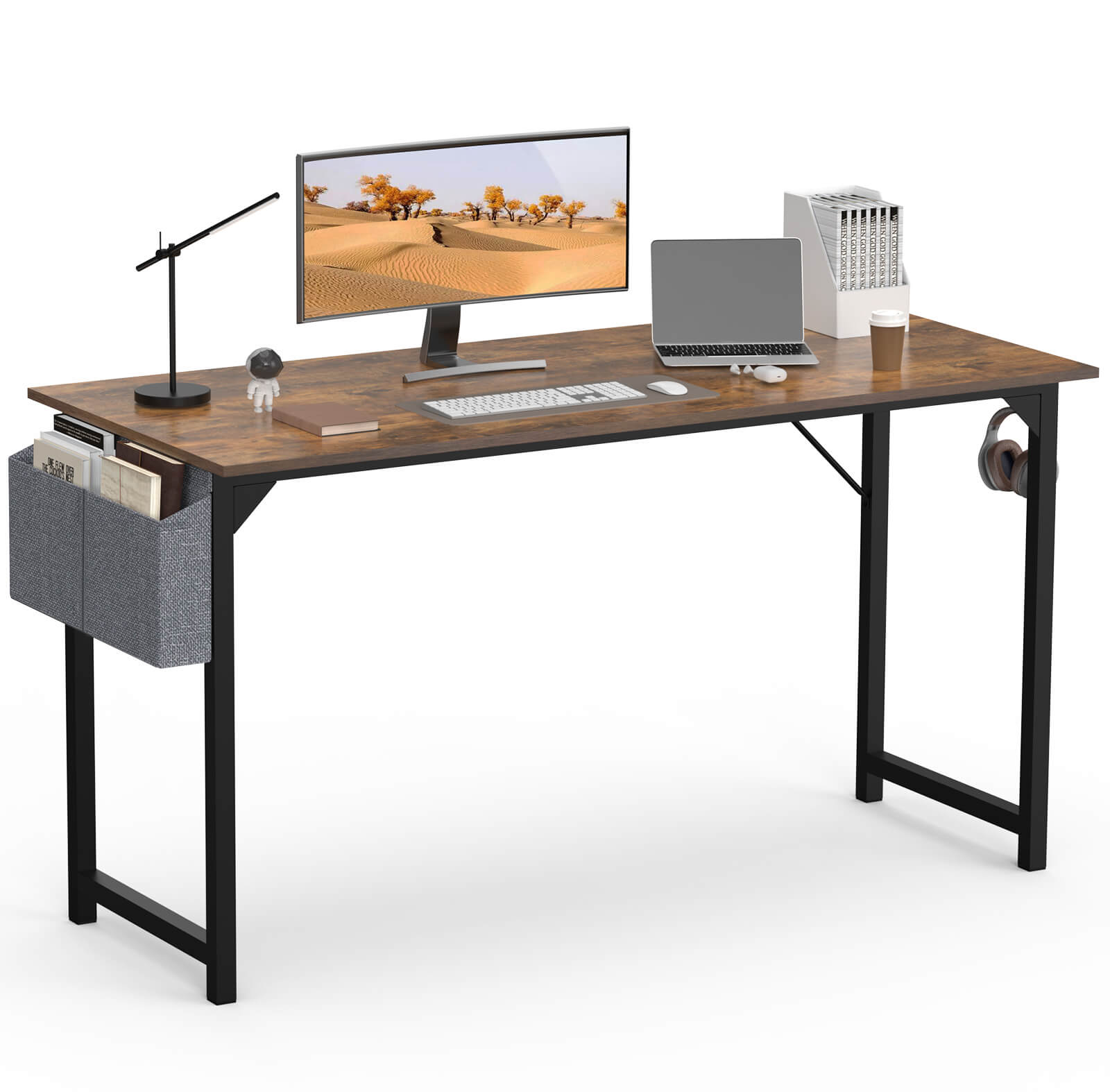 Organizer Computer Desk with Storage Pockets