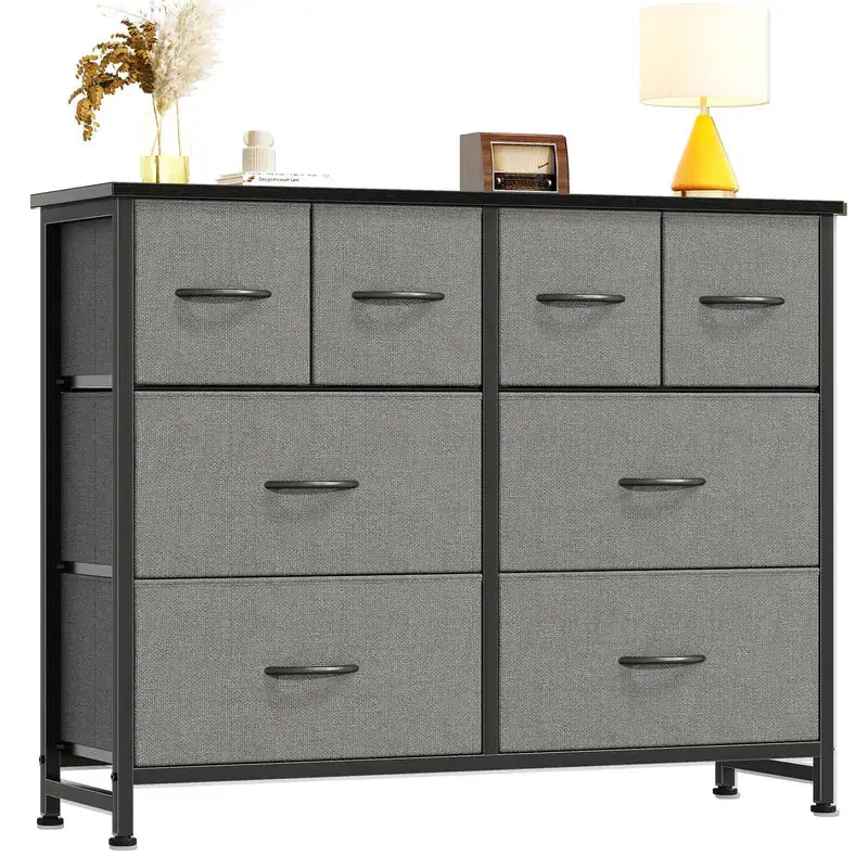 Warebay 8-Drawer Fabric Storage Organizer with Wooden Top