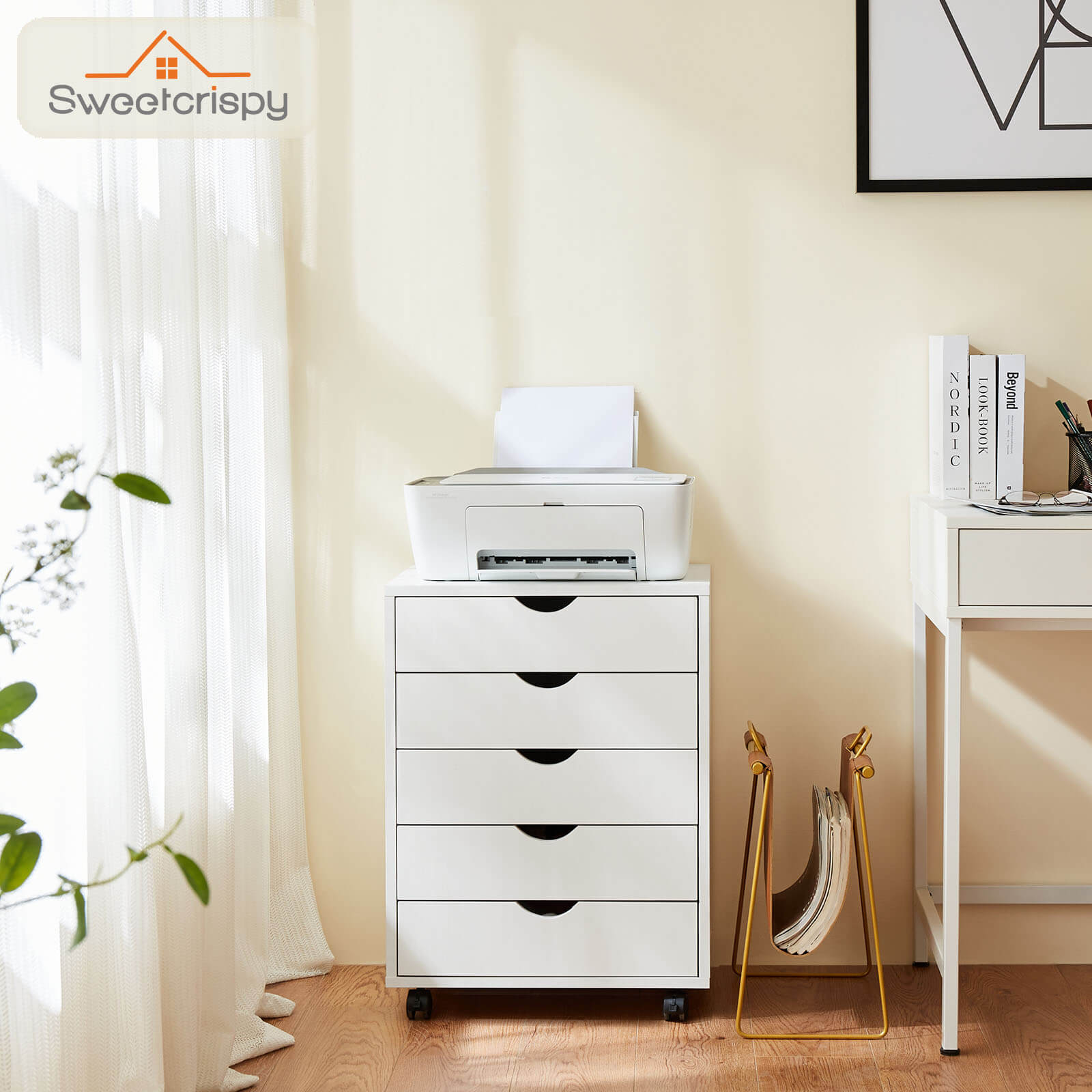 5 Drawer Mobile Chest of Drawers