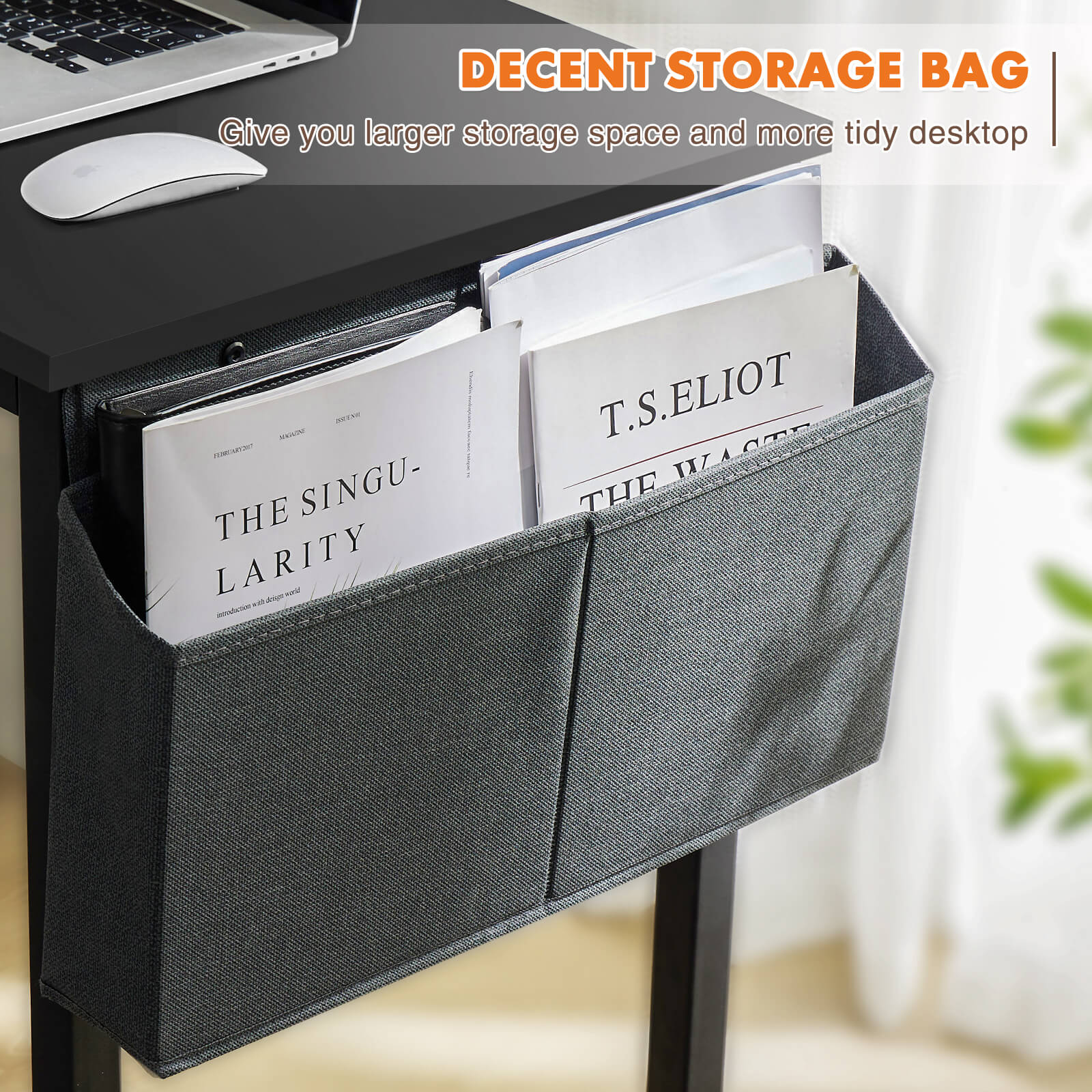 Organizer Computer Desk with Storage Pockets