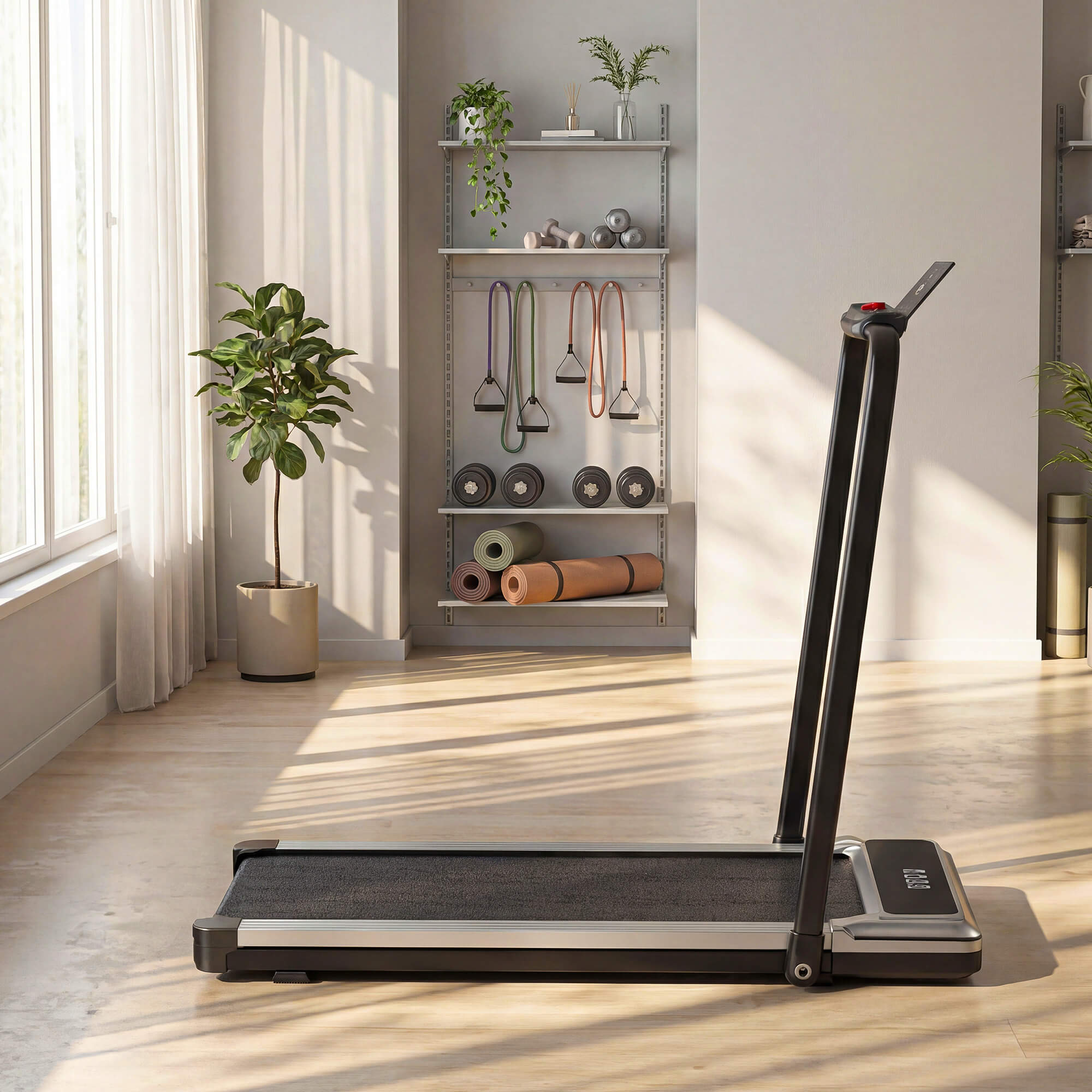 Foldable Treadmill with Handrails