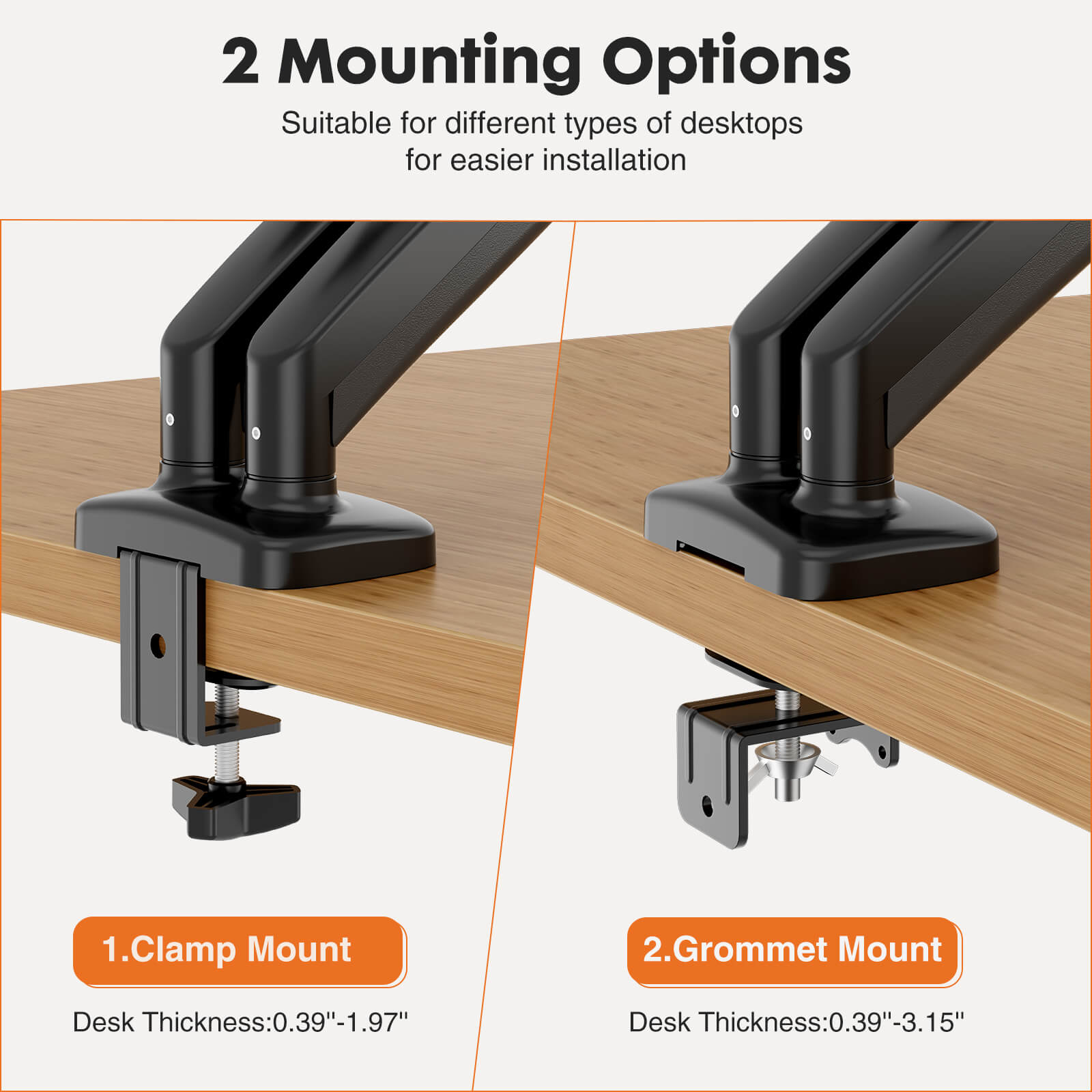 Adjustable Single Monitor Mount Arm