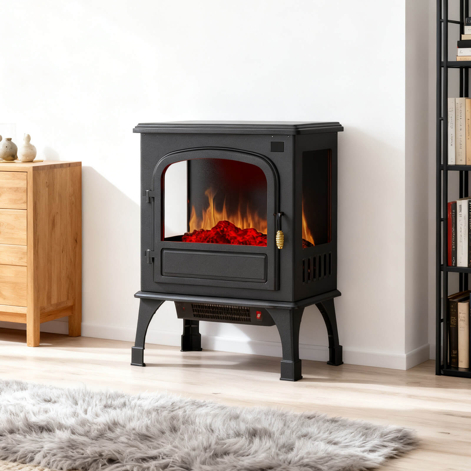 HearthGlow Twin Door Electric Fireplace