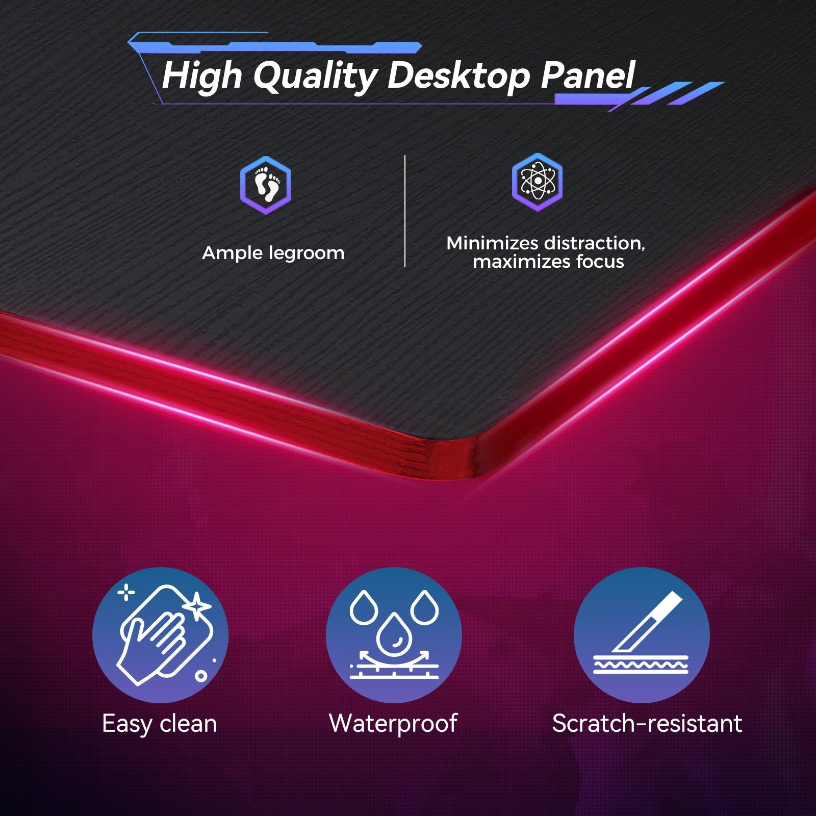 L-Shaped Computer Desk with CPU Stand