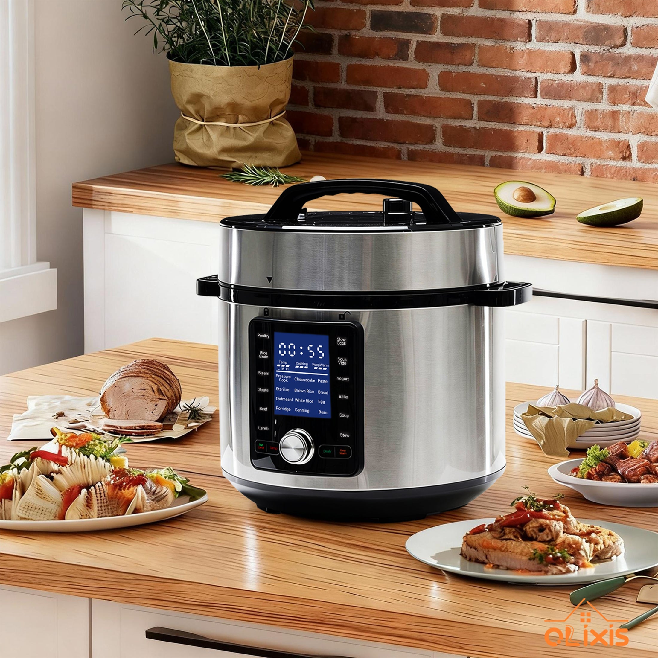 12-in-1 Stainless Steel Electric Pressure Cooker