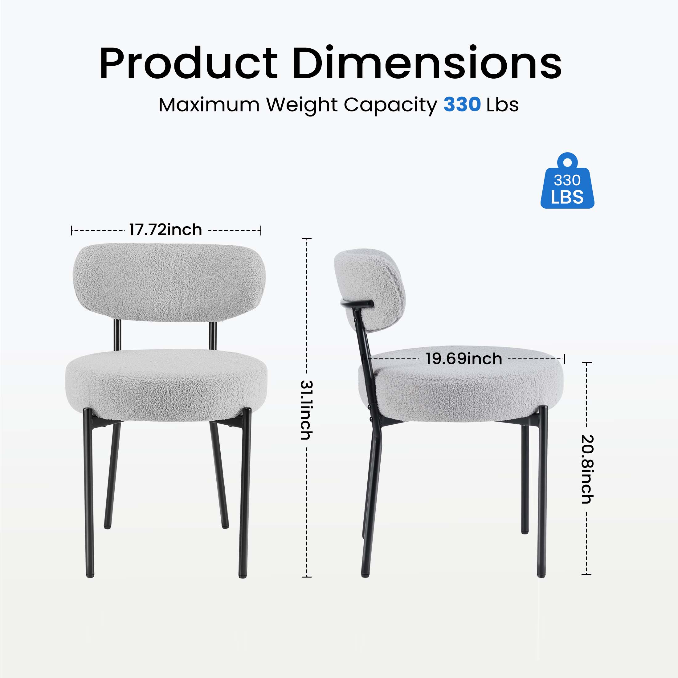 Cushioned Dining Chairs Set of 4