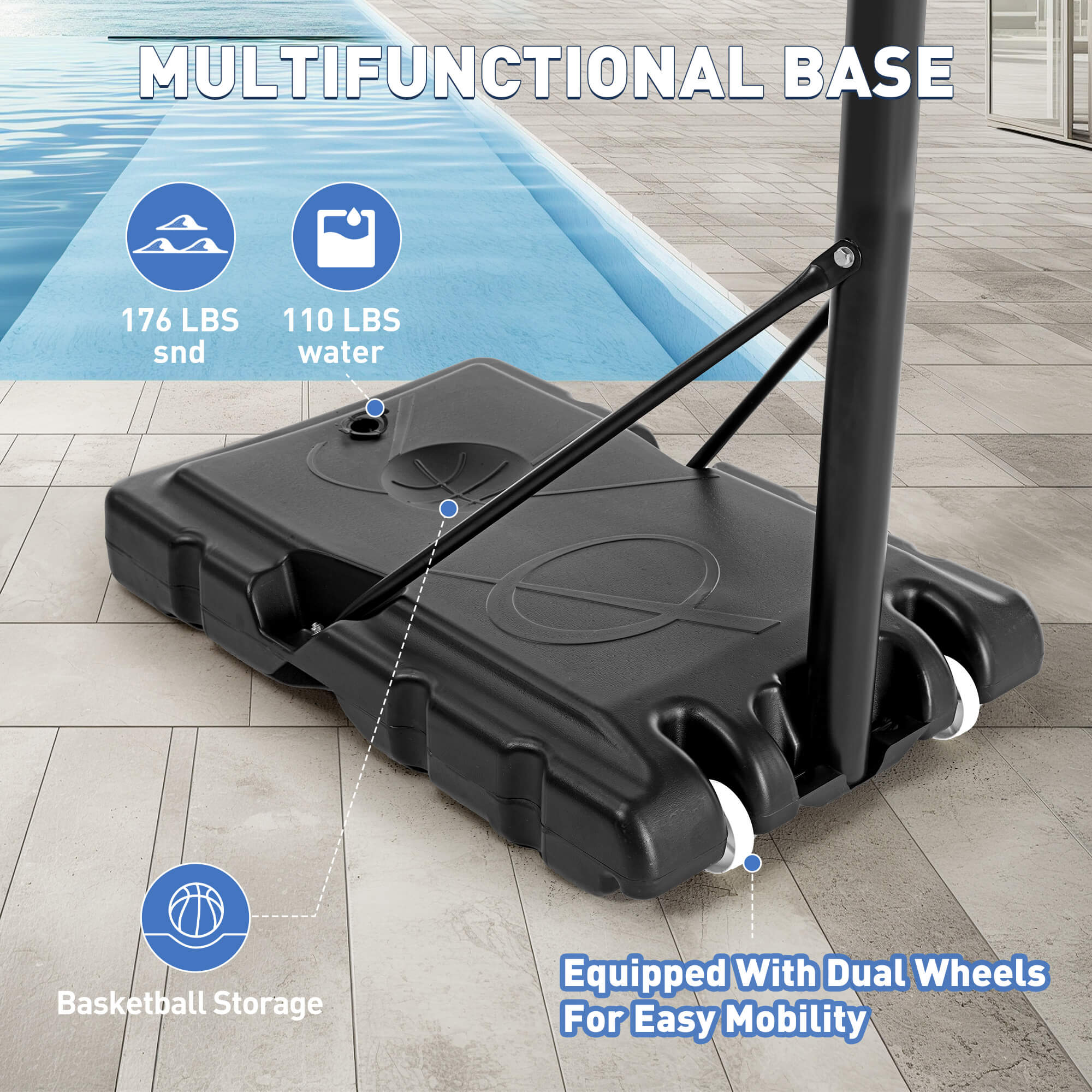 Portable Adjustable Basketball Hoop