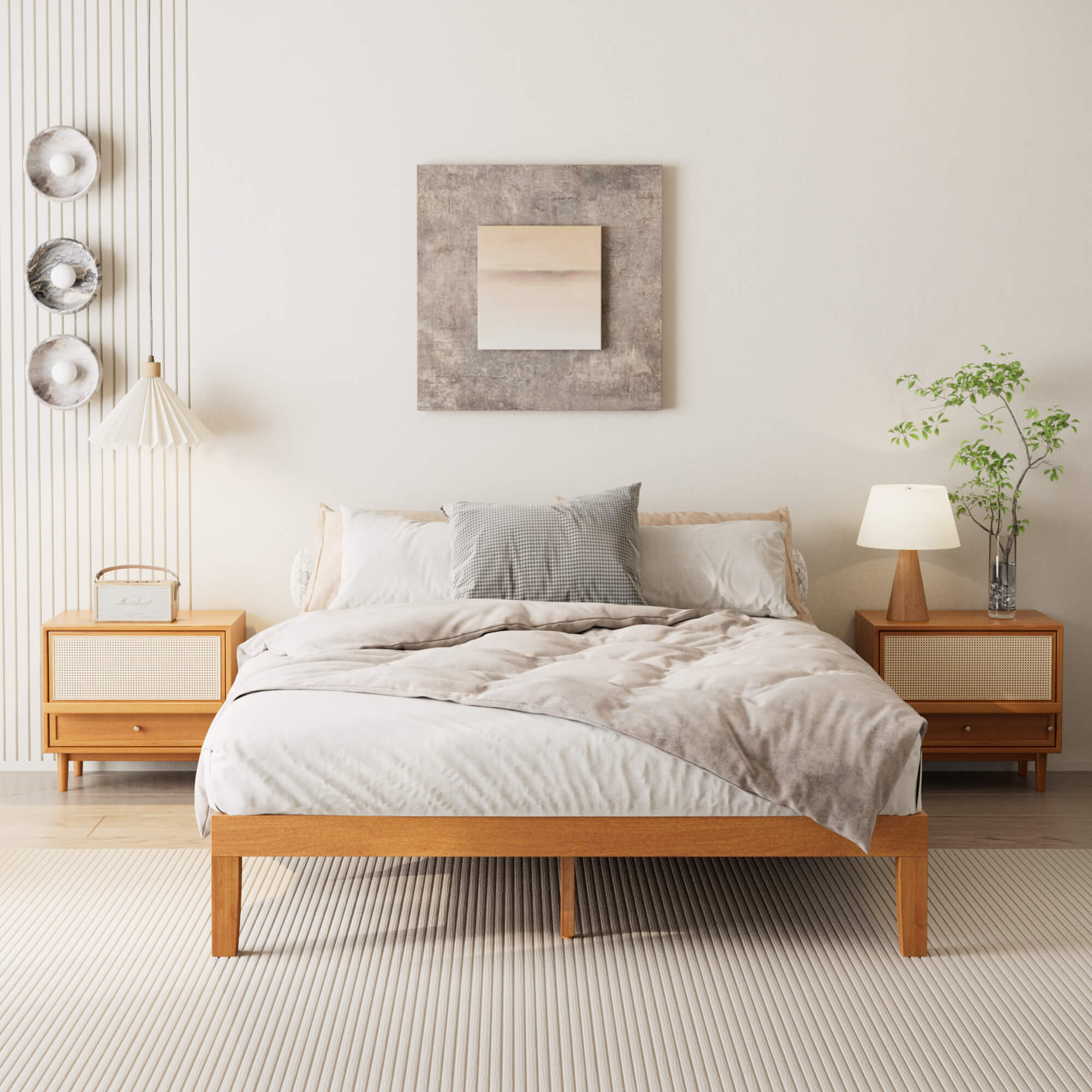 Minimalist Solid Wood Bed Frame