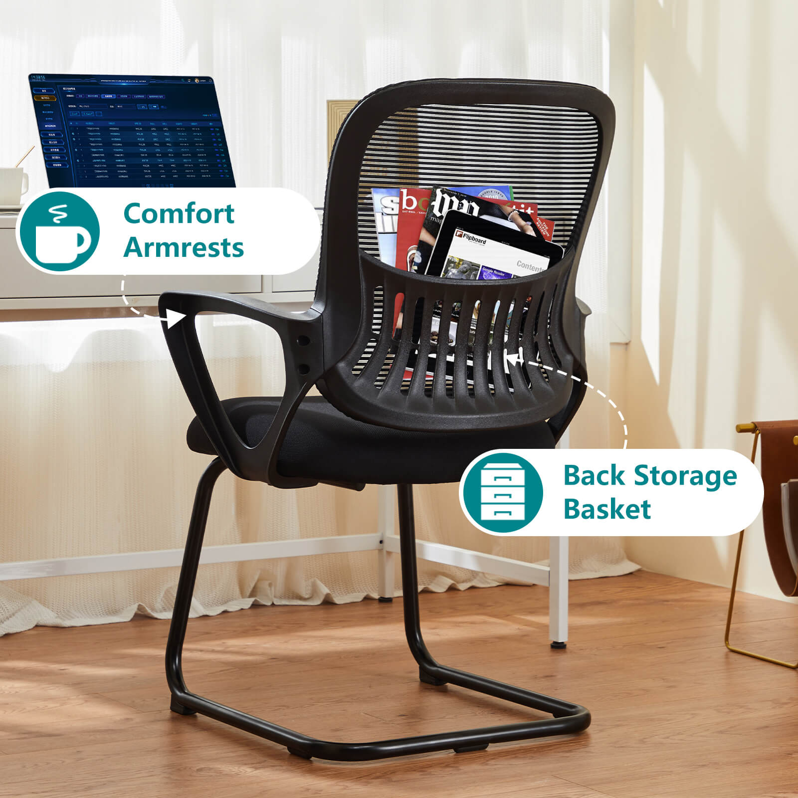 Ergonomic Mesh Office Chair with Armrests