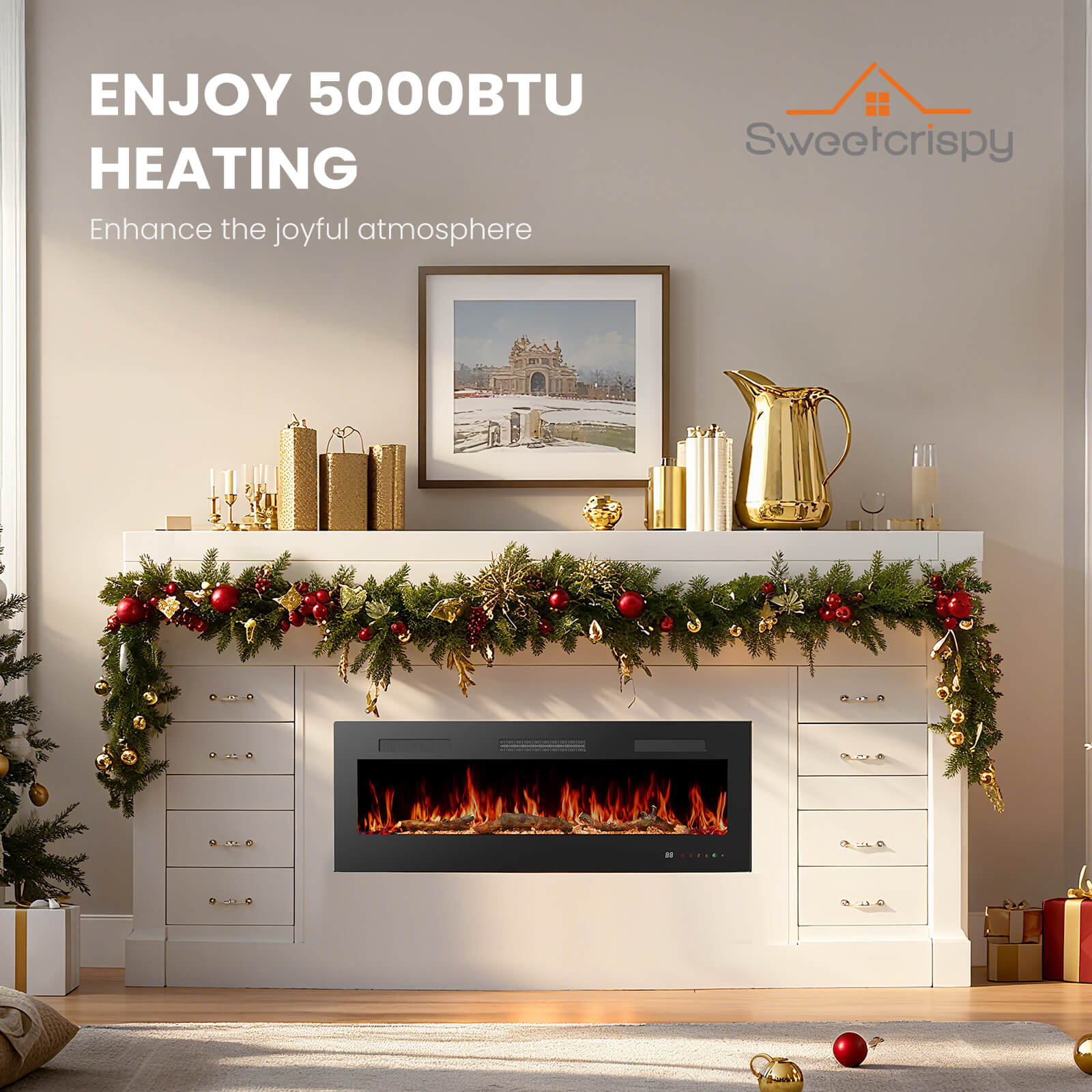 electric fireplace wall mount