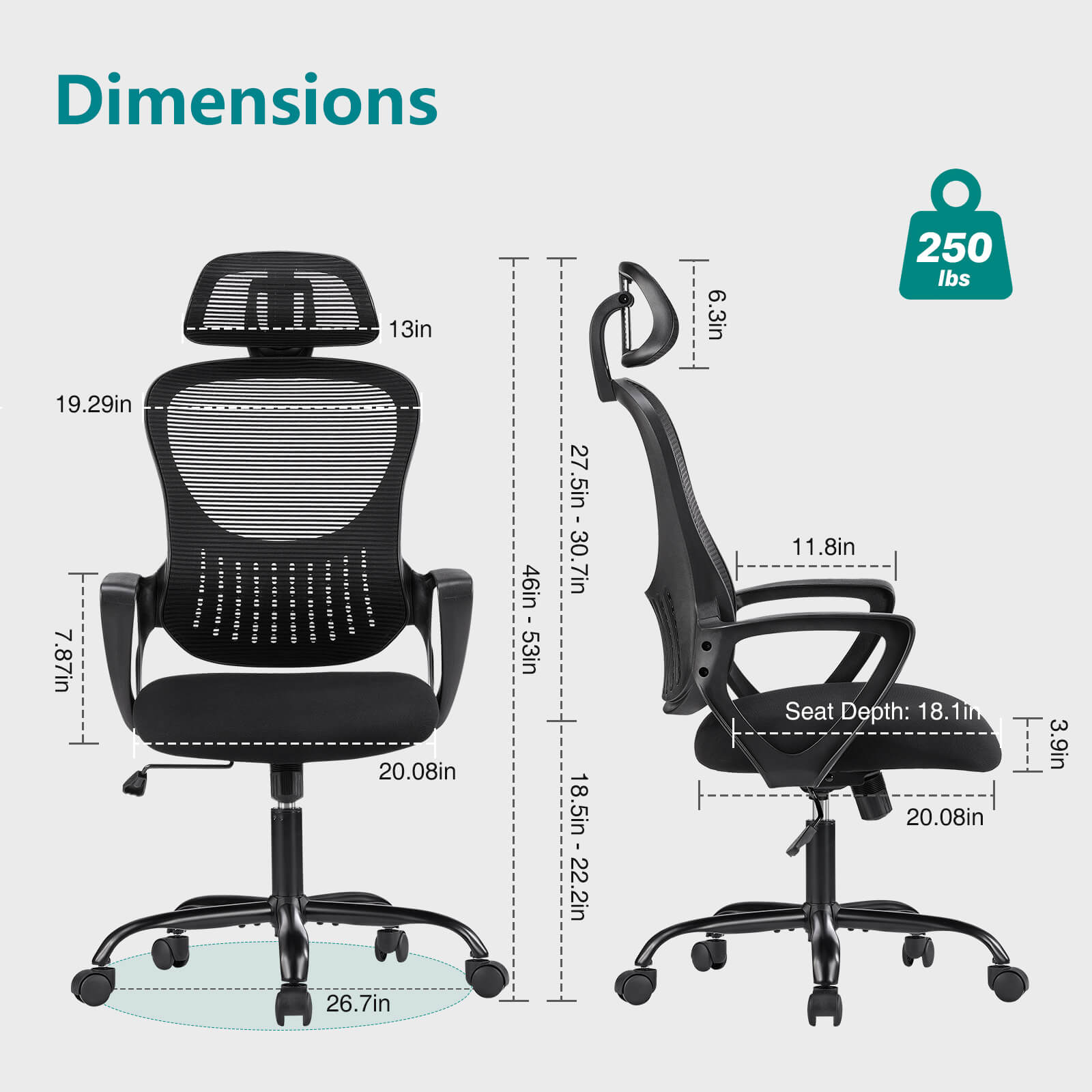 High Back Ergonomic Mesh Office Chair
