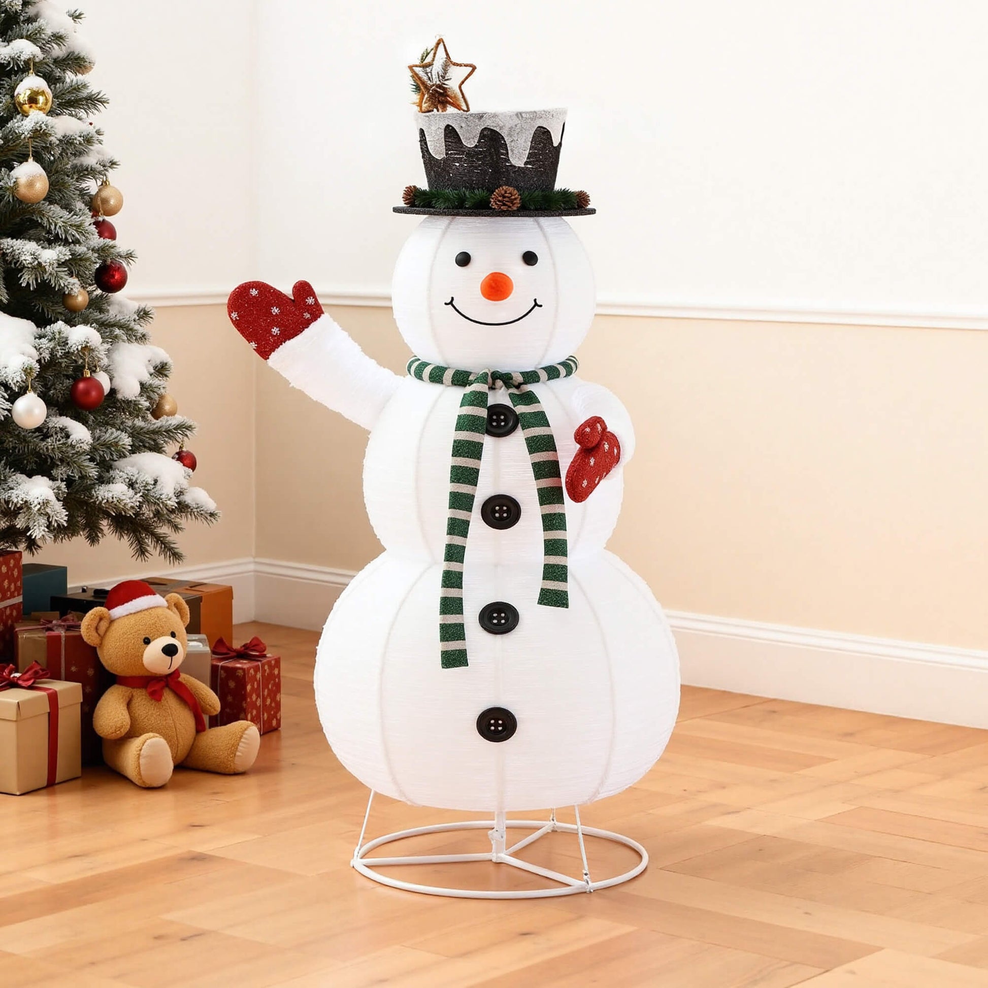 iridescent snowman