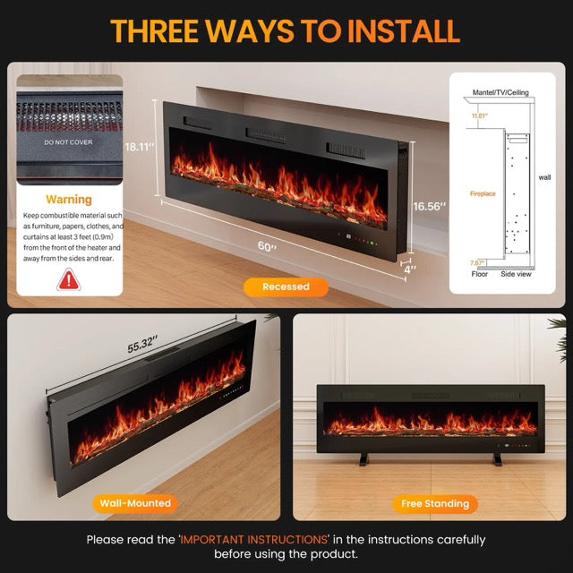 FlexHearth Smart Electric Fireplace