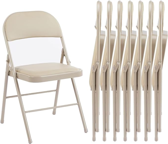 Leather Folding Chair Black