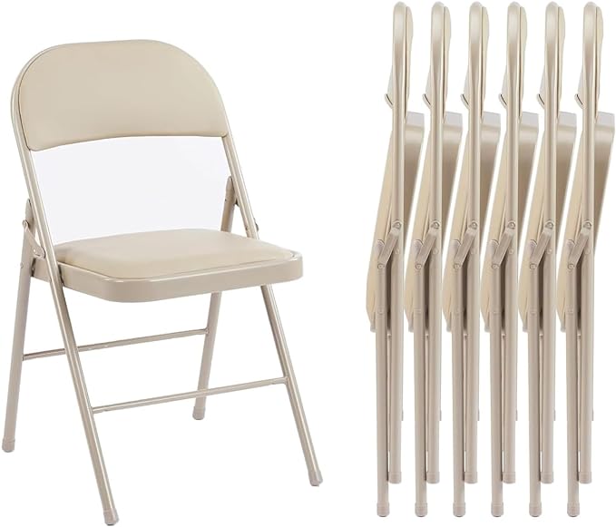 Leather Folding Chair Black